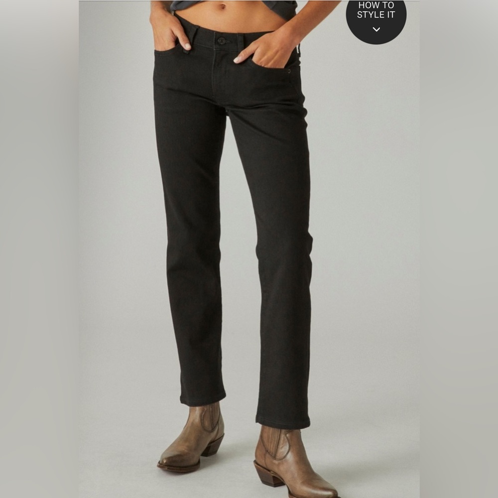 Lucky Brand Mid Rise Straight sweet Black Pants